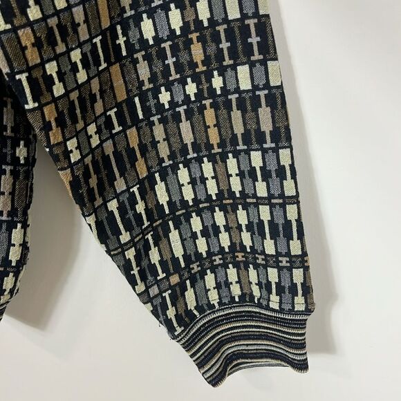 Vintage Jhane Barnes 80s 3D Geometric Coogi Wool Blend Textured Sweater Mens Med - Picture 2 of 8